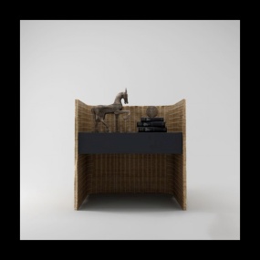 复古风展示柜3D模型设计